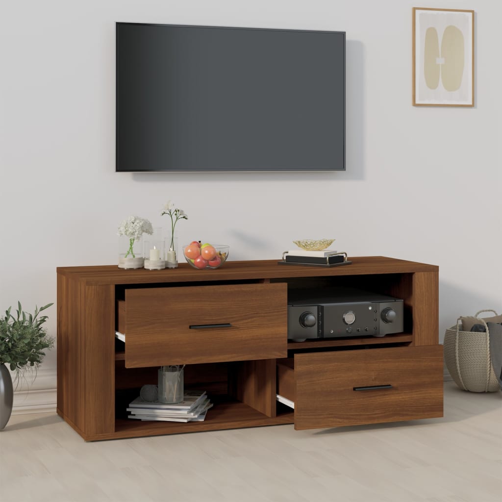 Tv-Bänk 100X35X40 Cm Konstruerat Trä