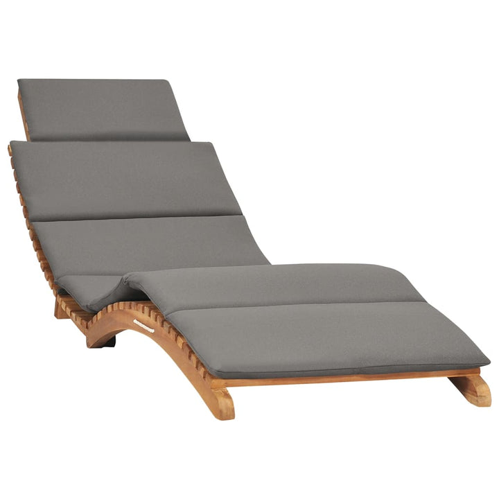 Solsängar Med Dynor 2 St Massiv Teak
