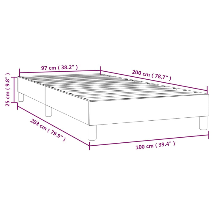 Boxspring-Sängram Konstläder