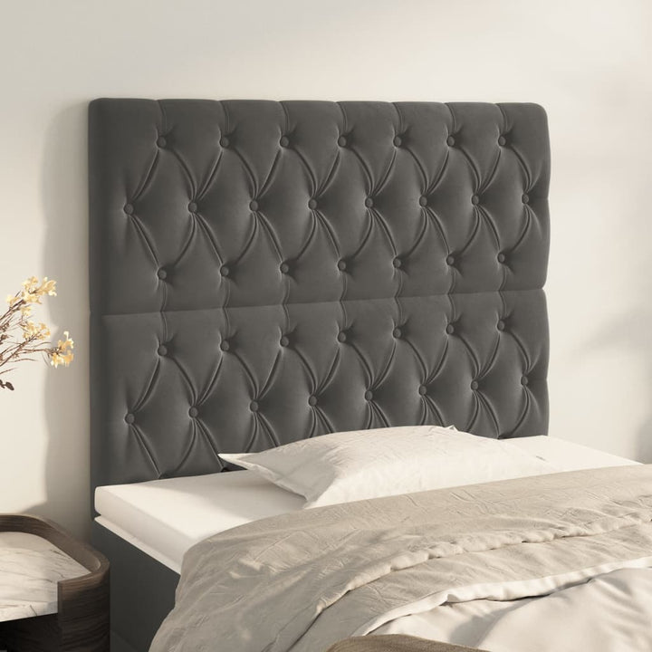 Sänggavel 90X7X118/128 Cm Sammet 2