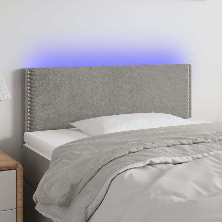 Sänggavel Led Sammet
