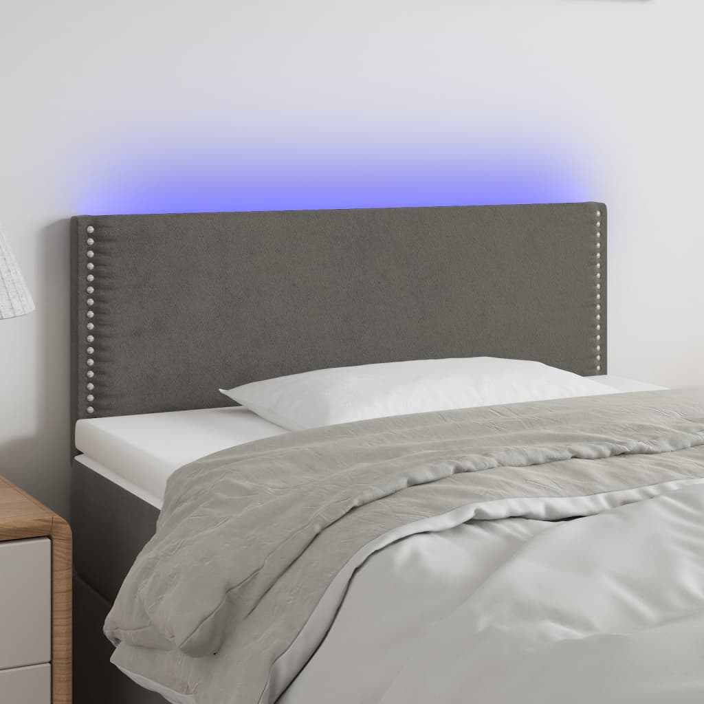 Sänggavel Led Sammet