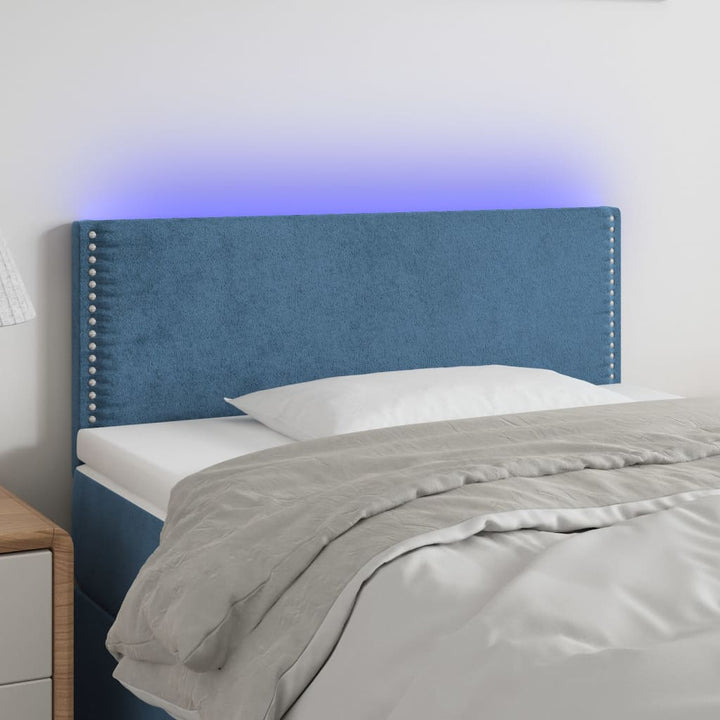 Sänggavel Led Sammet