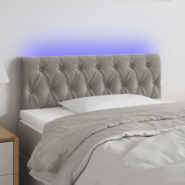 Sänggavel Led Sammet