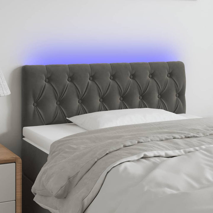 Sänggavel Led Sammet