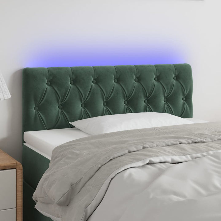 Sänggavel Led Sammet