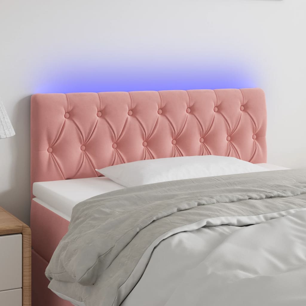 Sänggavel Led Sammet