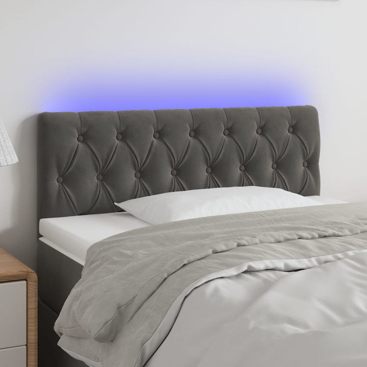 Sänggavel Led Sammet