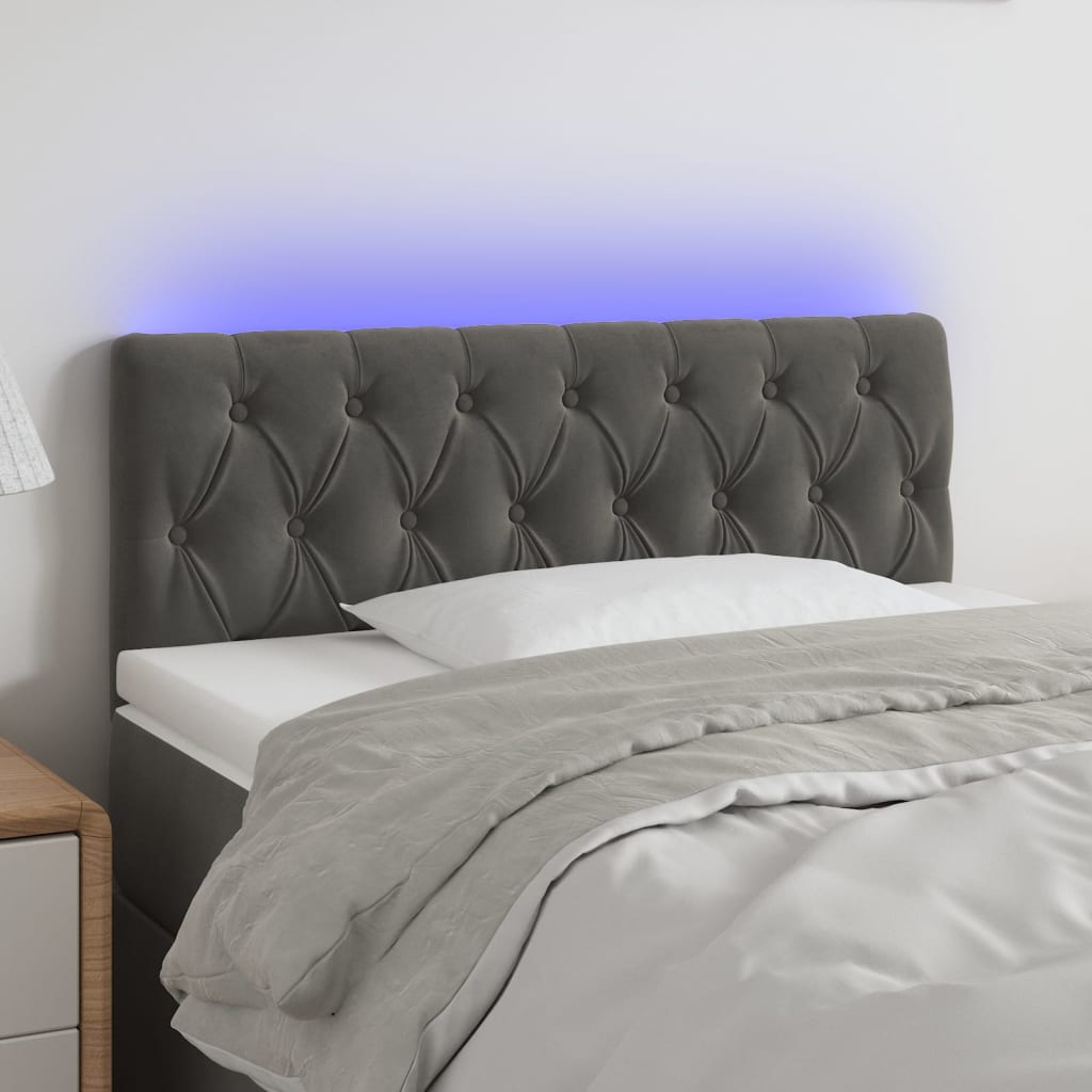 Sänggavel Led Sammet