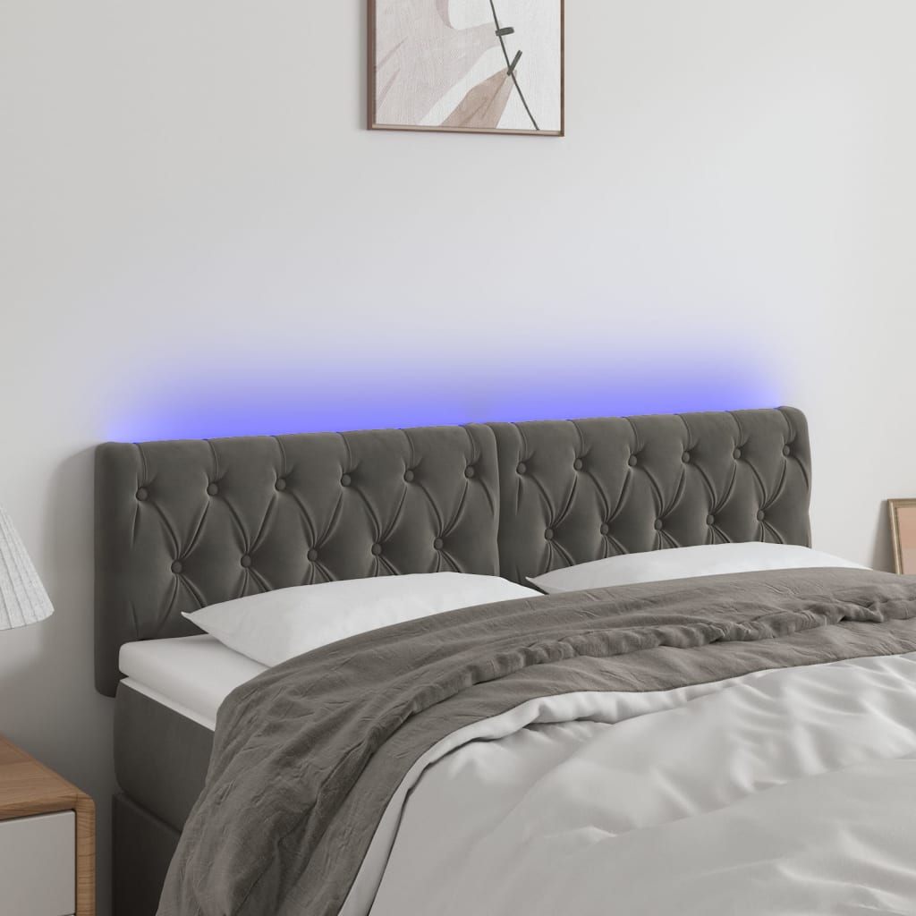Sänggavel Led Sammet