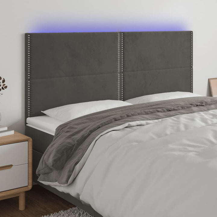 Sänggavel Led Sammet