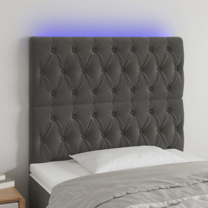 Sänggavel Led Sammet