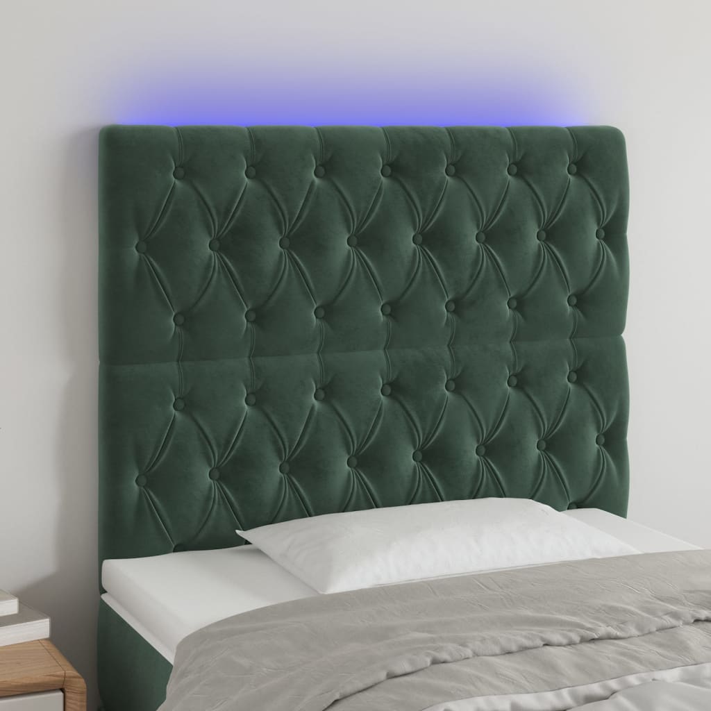 Sänggavel Led Sammet