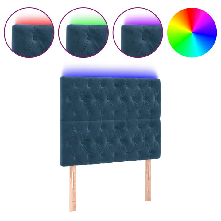 Sänggavel Led Sammet