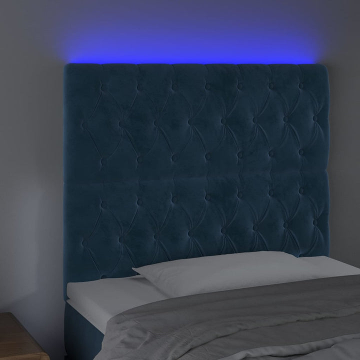 Sänggavel Led Sammet