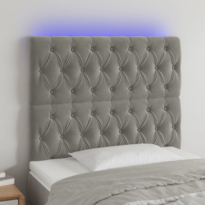Sänggavel Led Sammet
