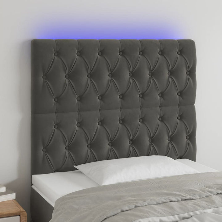 Sänggavel Led Sammet