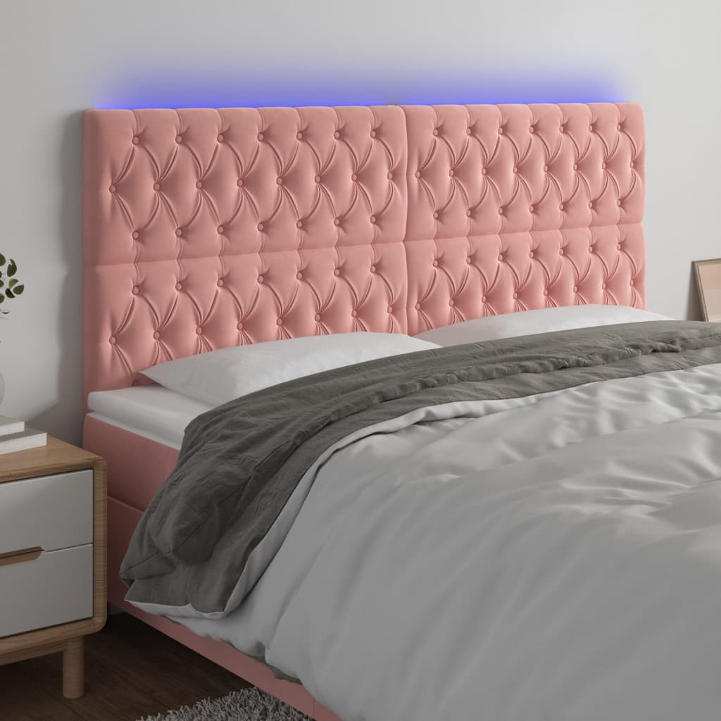 Sänggavel Led Sammet