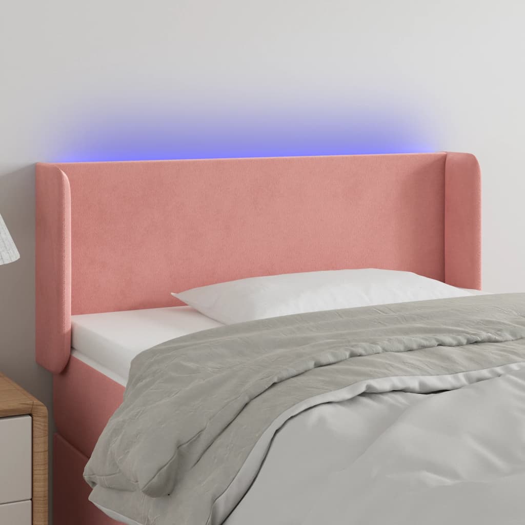 Sänggavel Led Sammet