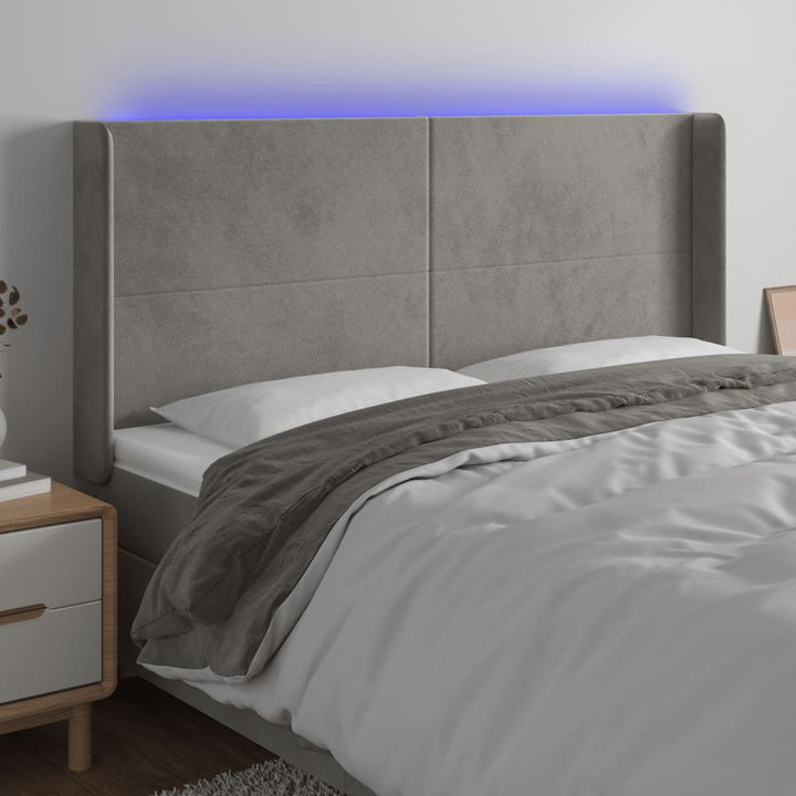 Sänggavel Led Sammet