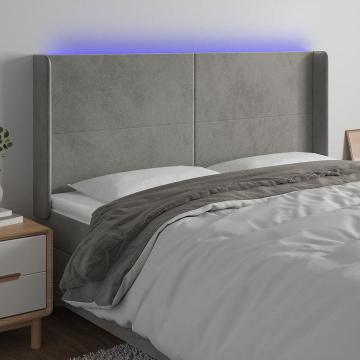 Sänggavel Led Sammet