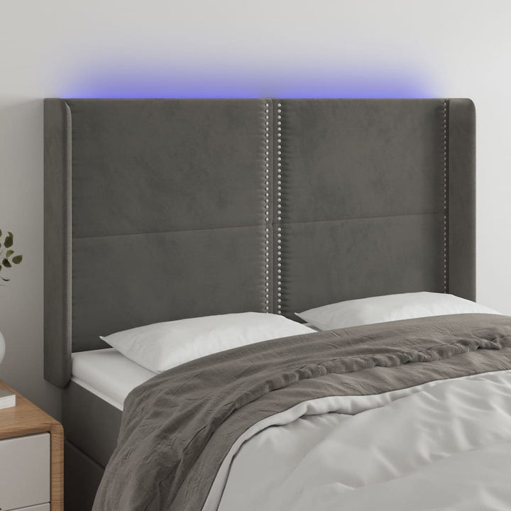 Sänggavel Led Sammet