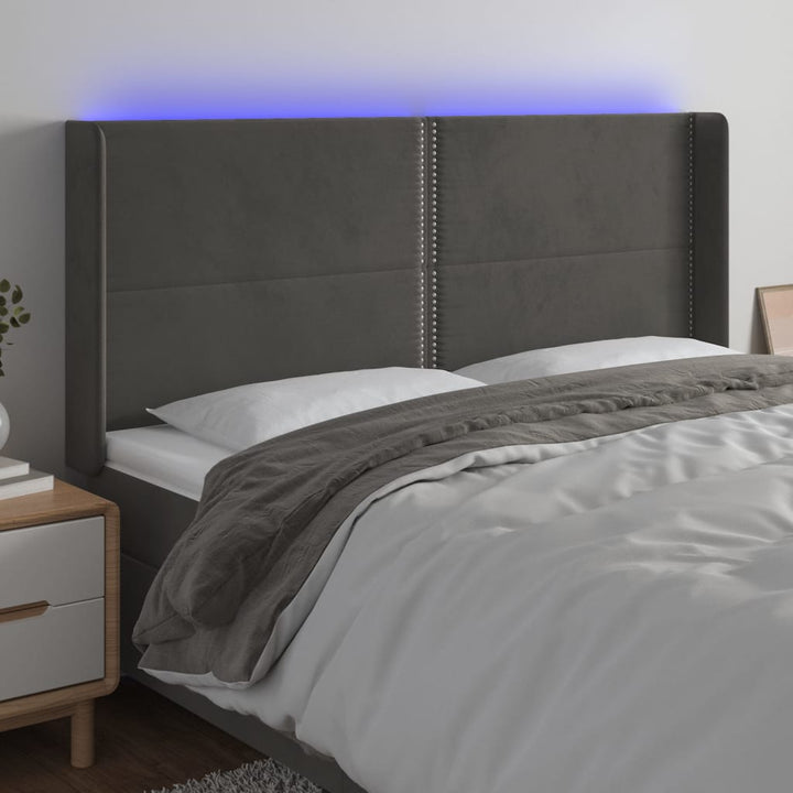 Sänggavel Led Sammet