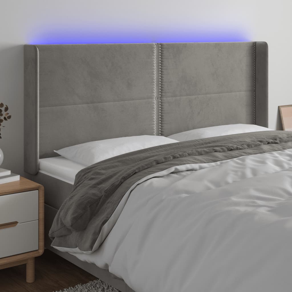 Sänggavel Led Sammet