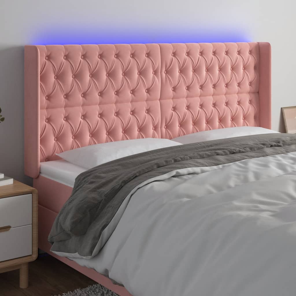 Sänggavel Led Sammet