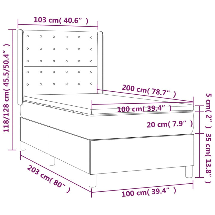 Ramsäng Med Madrass Sammet