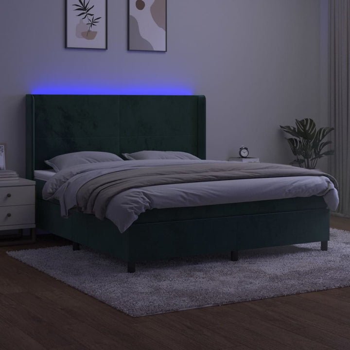 Ramsäng Med Madrass &amp; Led Sammet