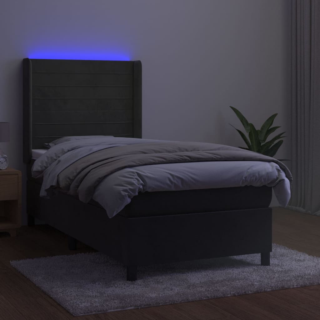 Ramsäng Med Madrass &amp; Led Sammet