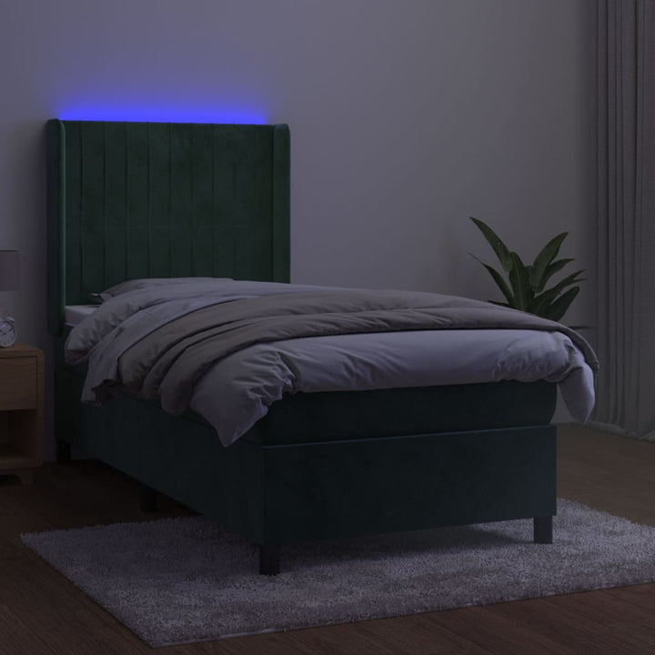 Ramsäng Med Madrass &amp; Led Sammet