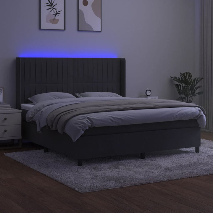 Ramsäng Med Madrass &amp; Led Sammet