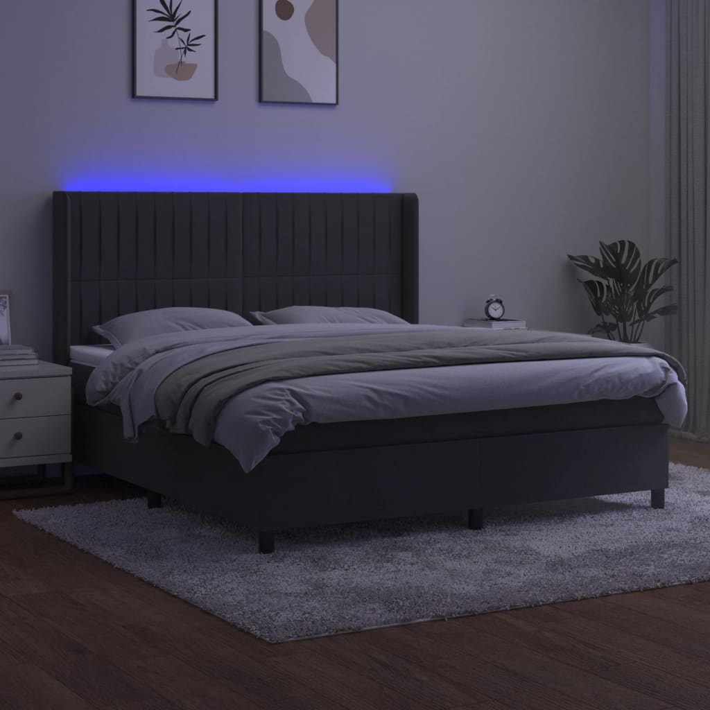 Ramsäng Med Madrass &amp; Led Sammet