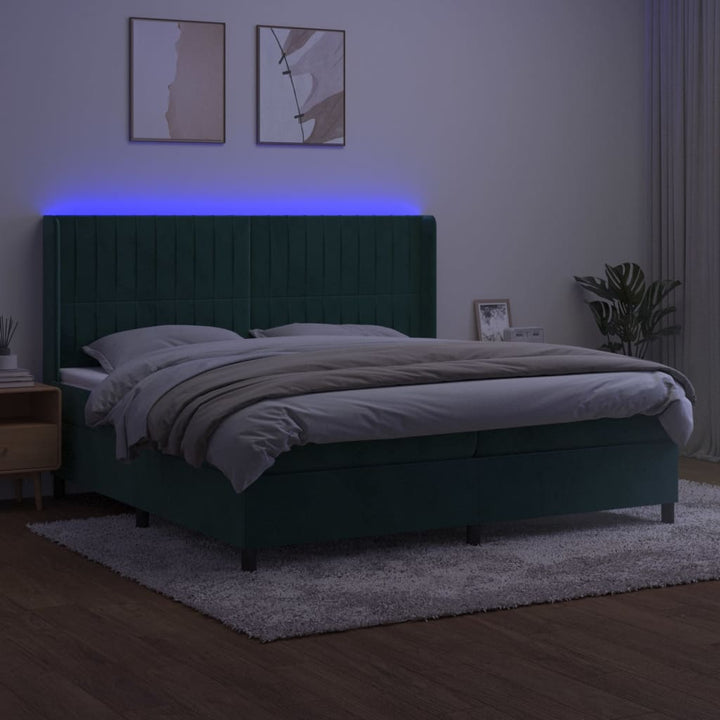 Ramsäng Med Madrass &amp; Led Sammet