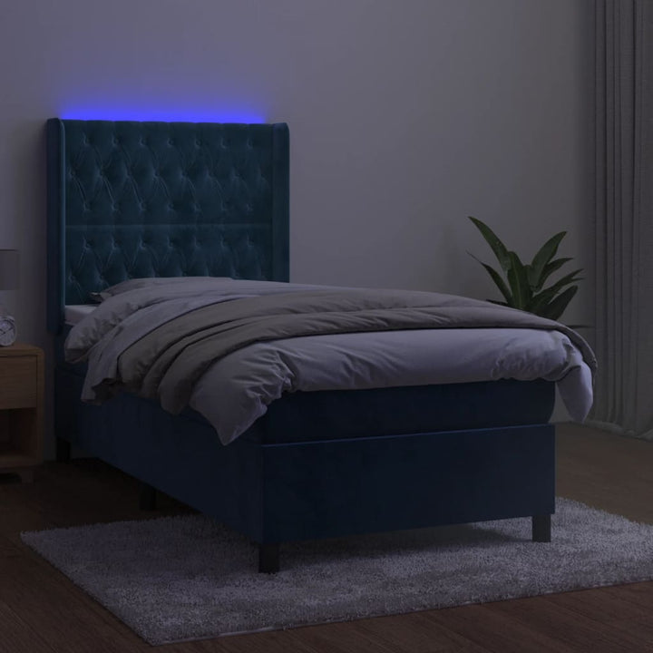 Ramsäng Med Madrass &amp; Led Sammet