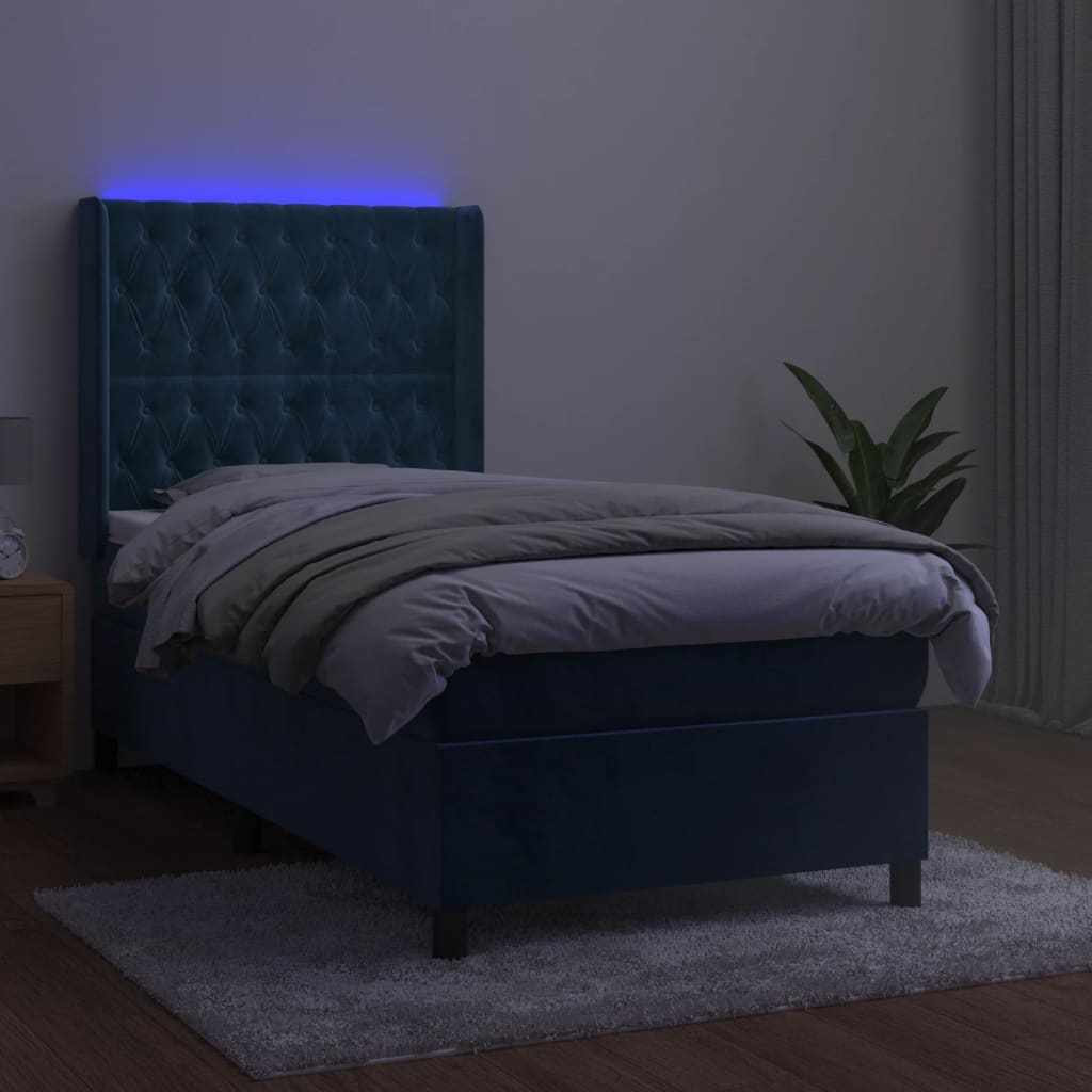 Ramsäng Med Madrass &amp; Led Sammet