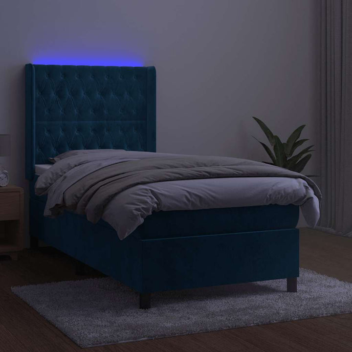 Ramsäng Med Madrass &amp; Led Sammet