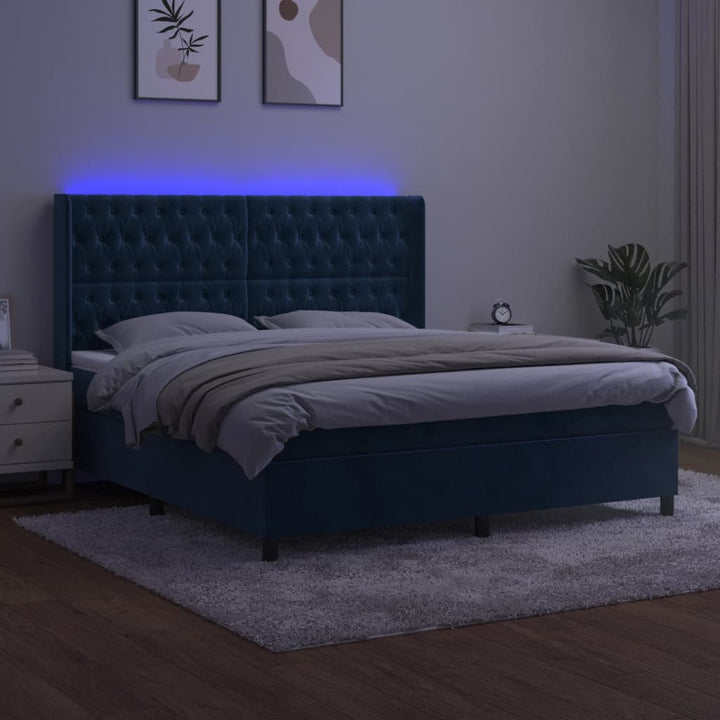 Ramsäng Med Madrass &amp; Led Sammet