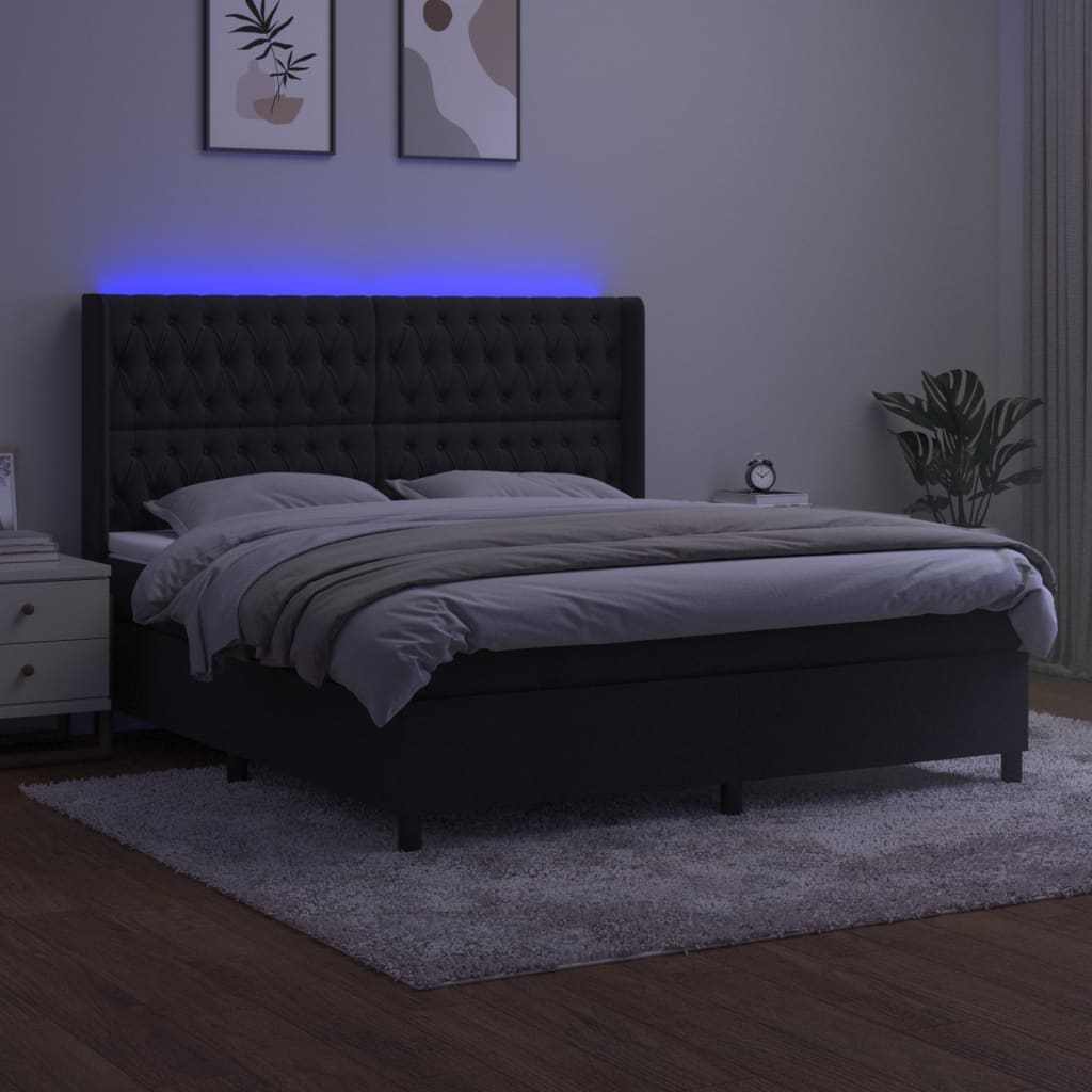 Ramsäng Med Madrass &amp; Led Sammet