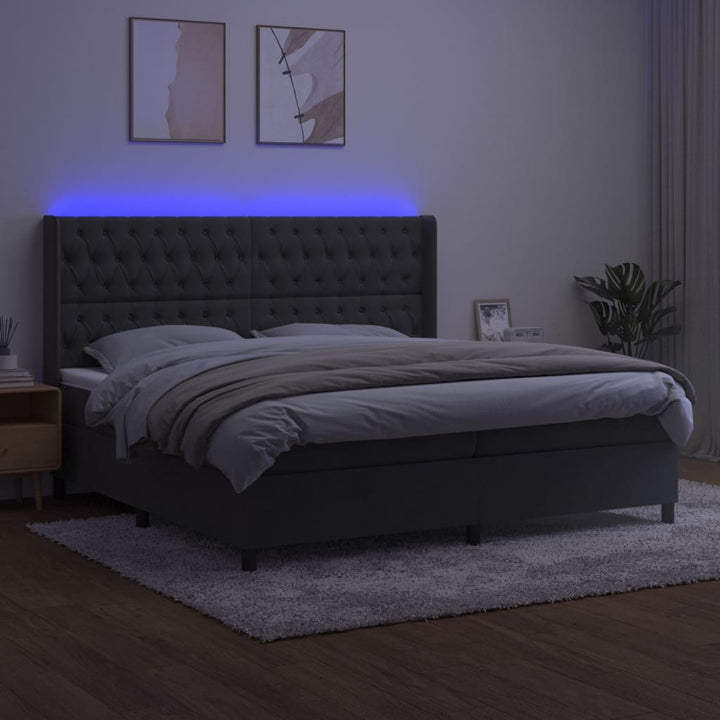 Ramsäng Med Madrass &amp; Led Sammet