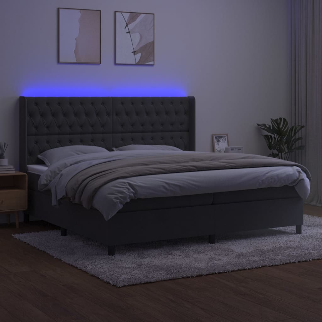 Ramsäng Med Madrass &amp; Led Sammet