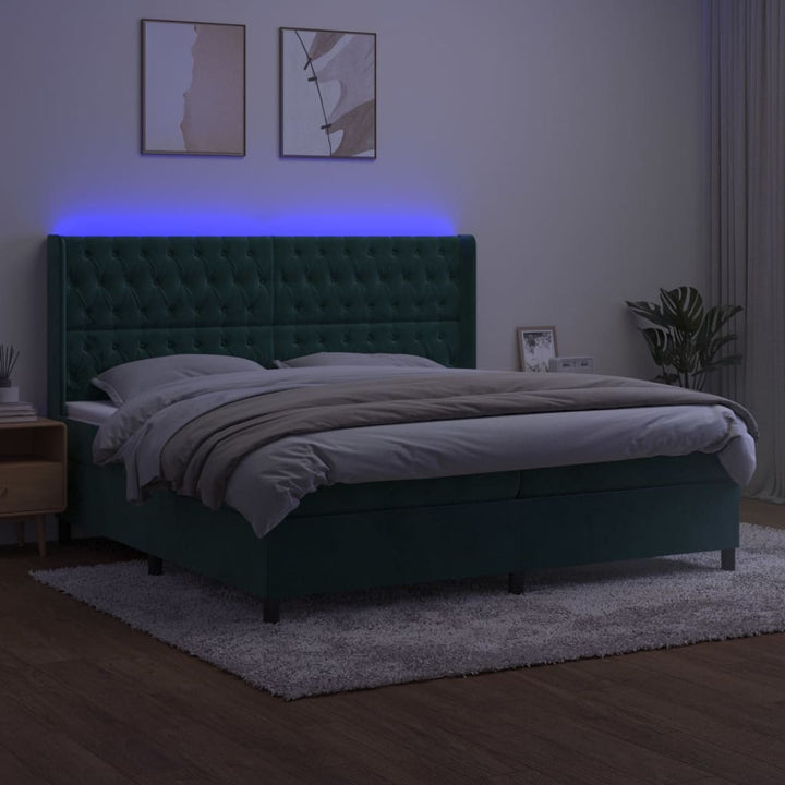 Ramsäng Med Madrass &amp; Led Sammet