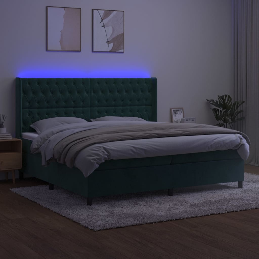 Ramsäng Med Madrass &amp; Led Sammet