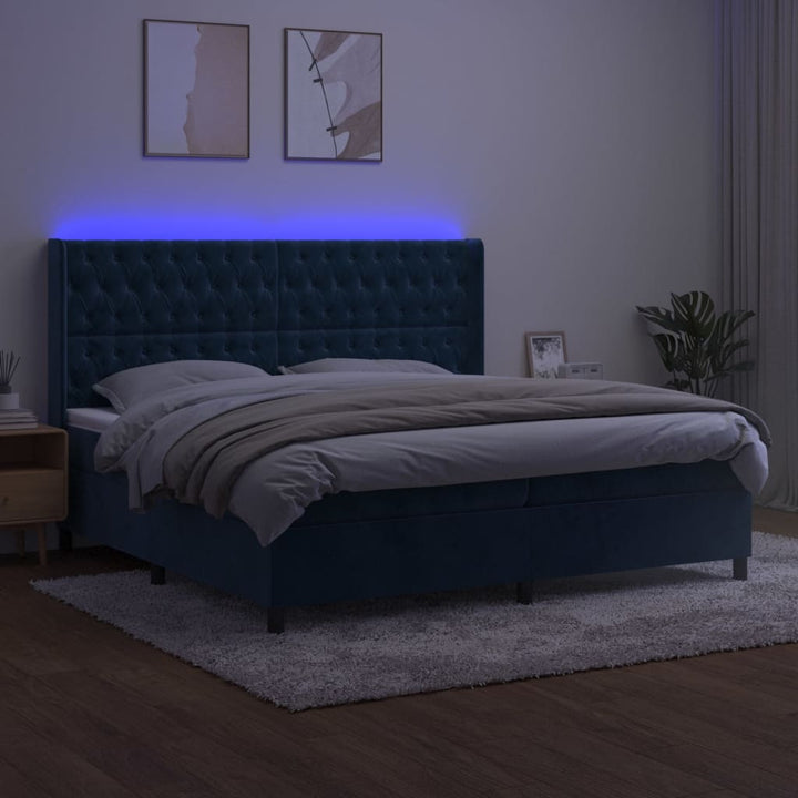Ramsäng Med Madrass &amp; Led Sammet