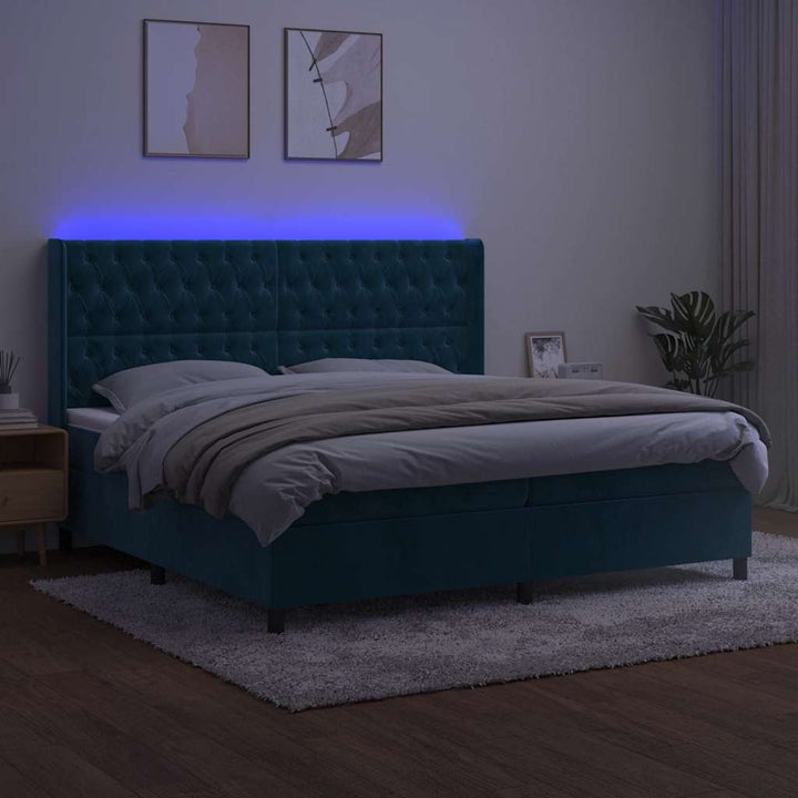Ramsäng Med Madrass &amp; Led Sammet