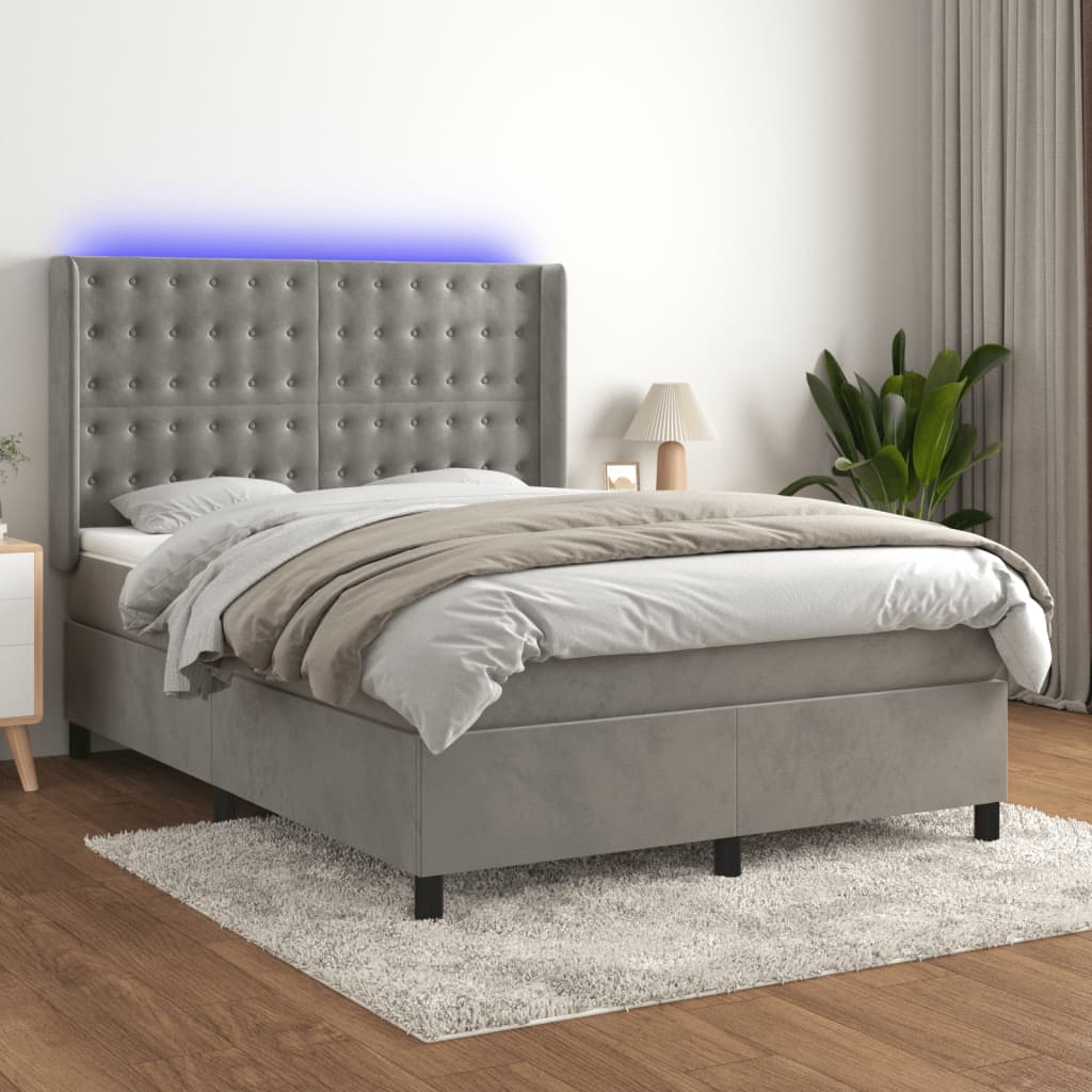 Ramsäng Med Madrass &amp; Led Sammet