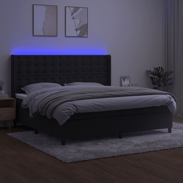 Ramsäng Med Madrass &amp; Led Sammet