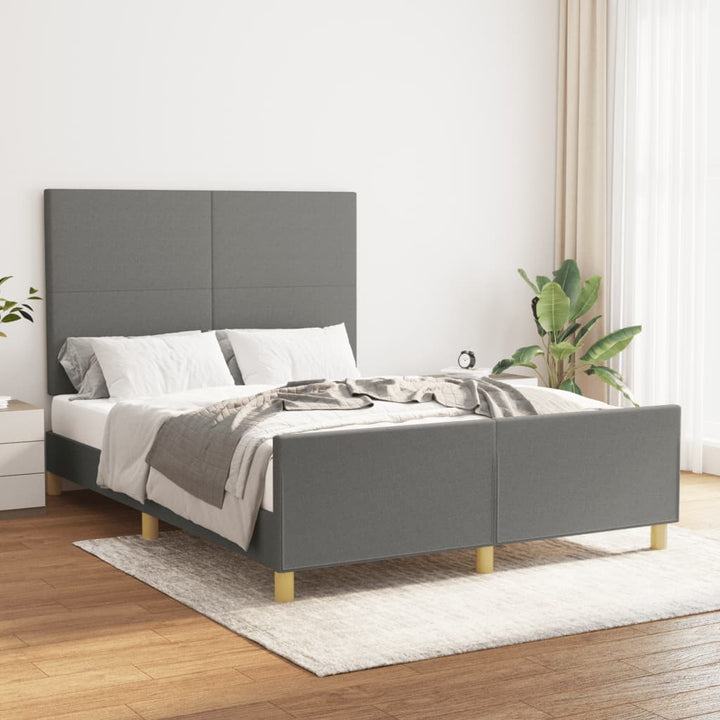 Sängram Utan Madrass Tyg